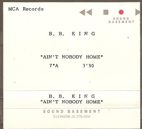 B.B. King - Ain't Nobody Home