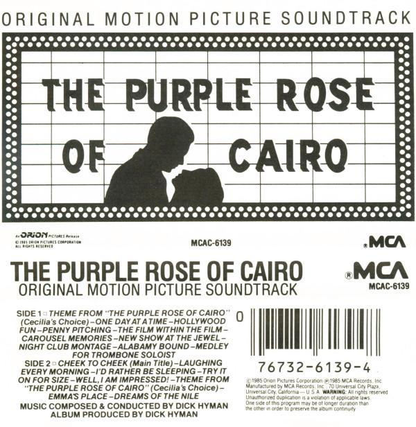 Dick Hyman - The Purple Rose Of Cairo (Original Motion Picture Soundtrack)