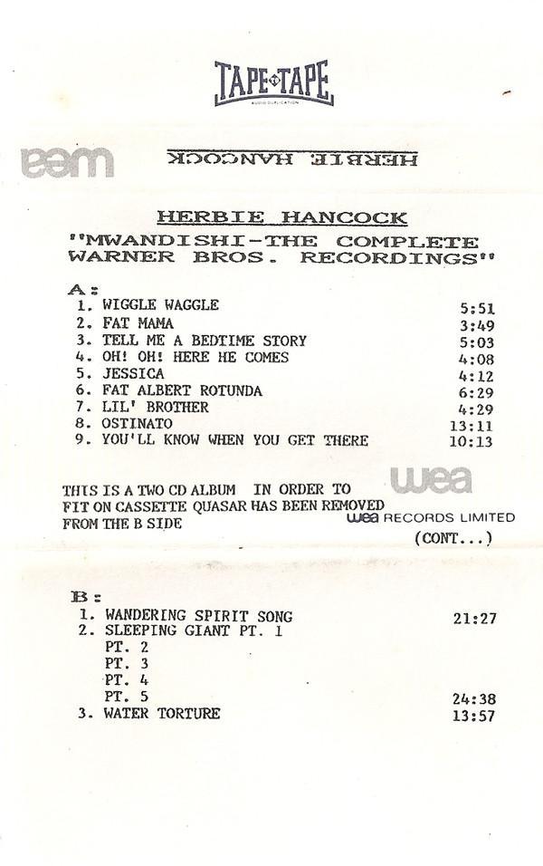 Herbie Hancock - Mwandishi - The Complete Warner Bros. Recordings
