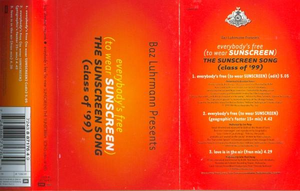 John Paul Young, Quindon Tarver, Lee Perry (2) - Baz Luhrmann Presents Everybody's Free (To Wear Sunscreen) The Sunscreen Song (Class Of '99)