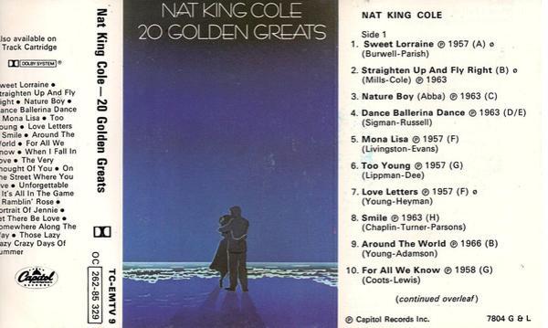 Nat King Cole - 20 Golden Greats