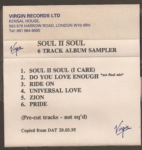 Soul II Soul - 6 Track Album Sampler