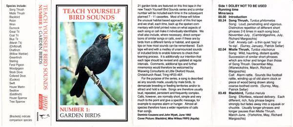  - Teach Yourself Bird Sounds Number 1 : Garden Birds